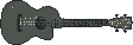 A mahogany cutaway ukulele, pixelated